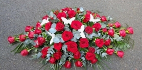 Red rose double ended coffin spray